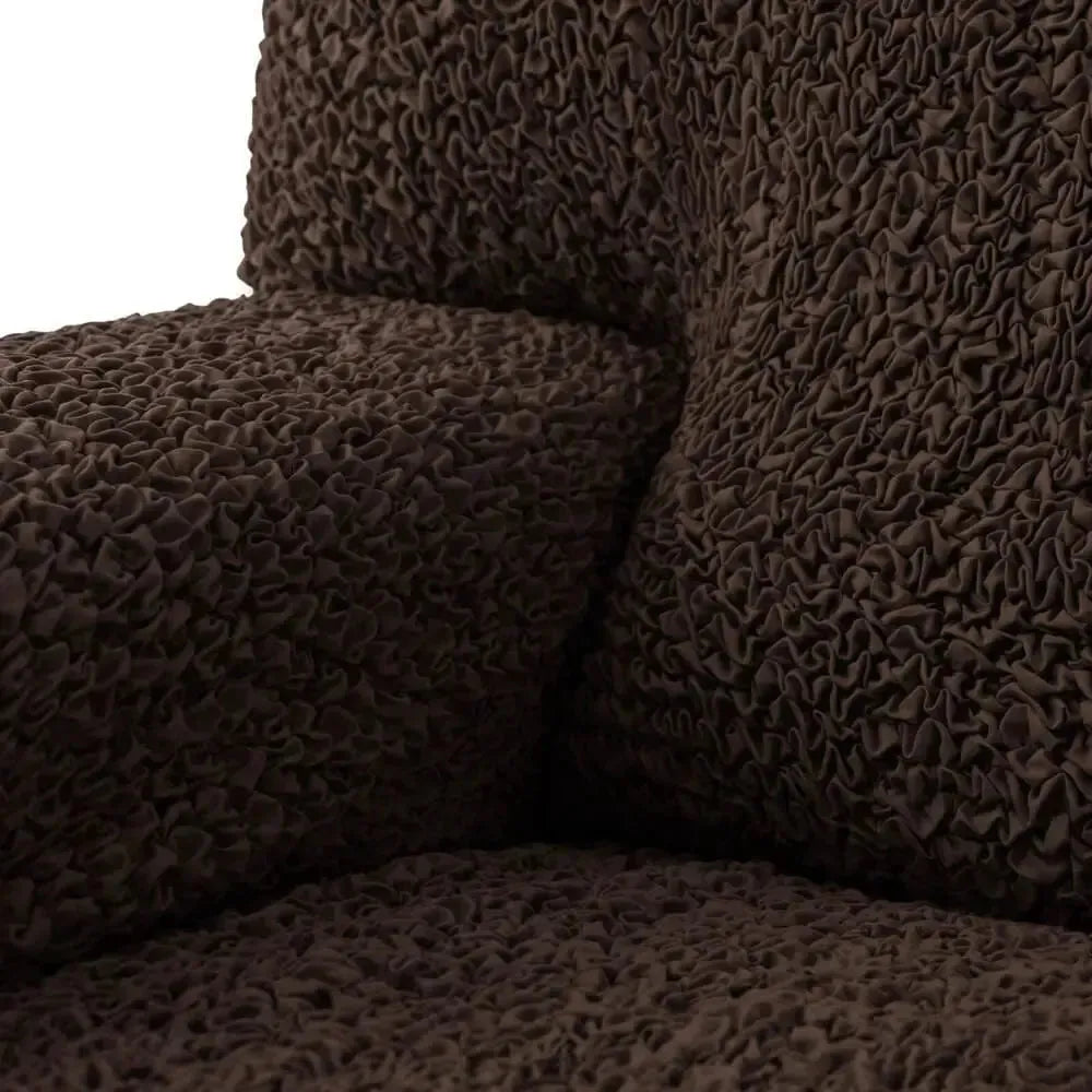 Dark Brown Wingback Chair Slipcover, Microfibra Collection