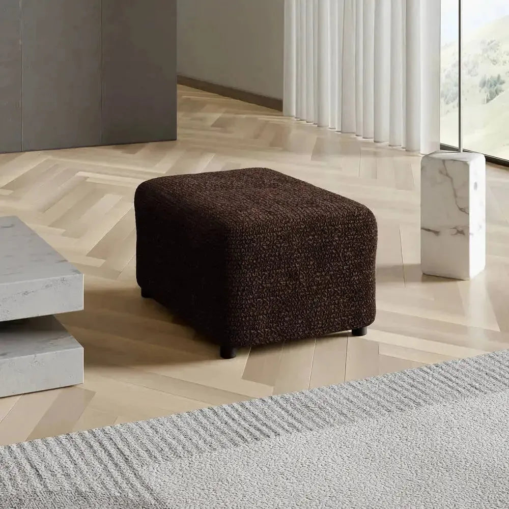 Dark Brown Ottoman Slipcover (Medium), Microfibra Collection