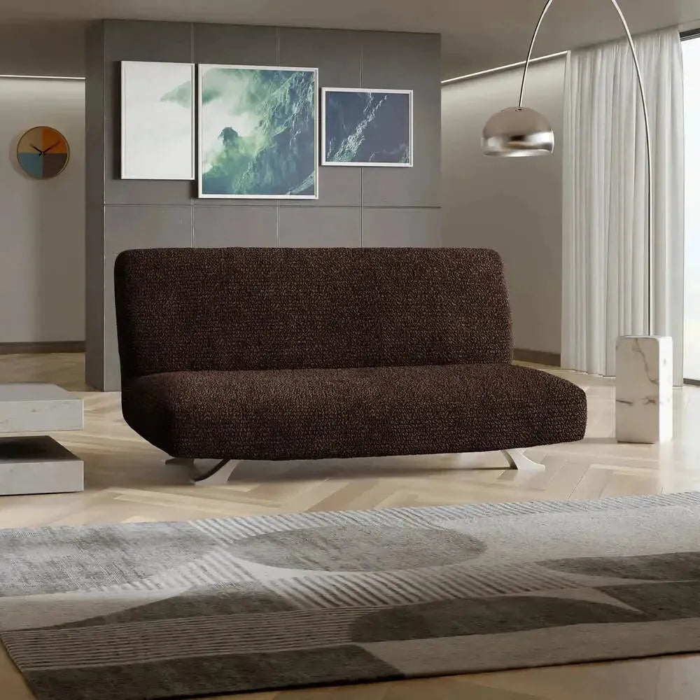 Dark Brown Futon Slipcover, Microfibra Collection
