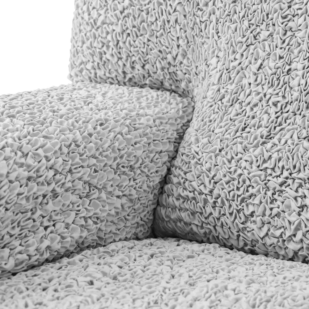 Light Grey Chaise Lounge Slipcover, Microfibra Collection