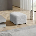 Light Grey Ottoman Slipcover (Medium), Microfibra Collection