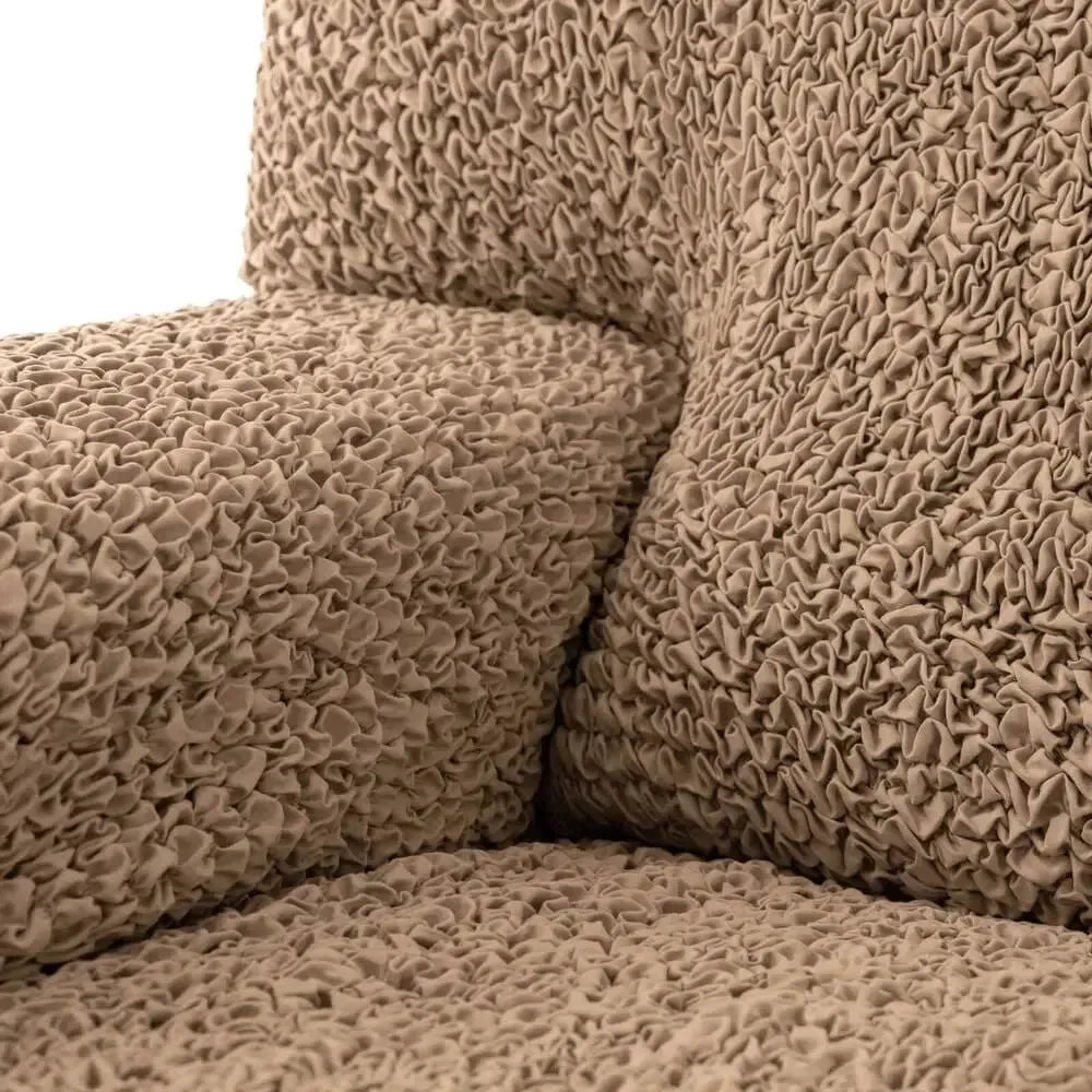Tan Chaise Lounge Slipcover, Microfibra Collection