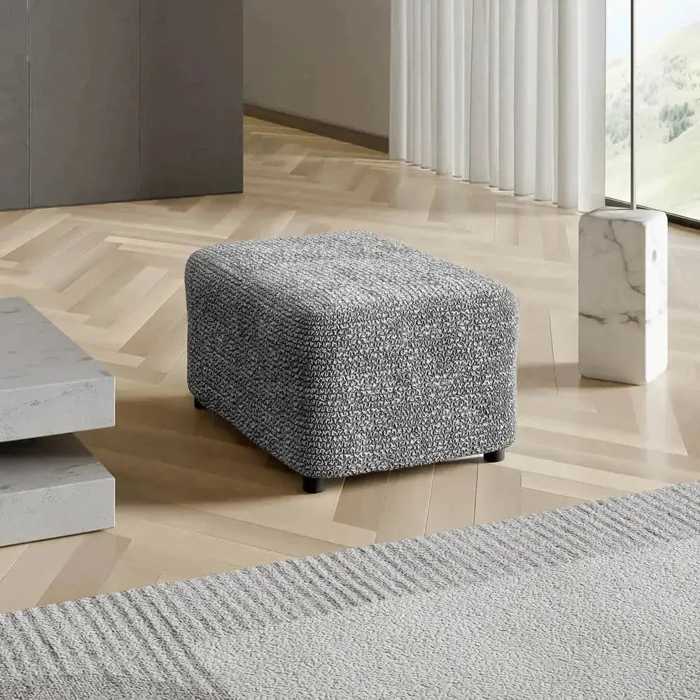 Ash Ottoman Slipcover (Medium), Microfibra Collection