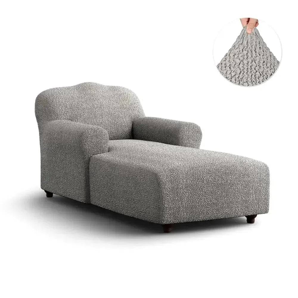 Cotton Chaise Lounge Stretch Slipcover Mille Righe