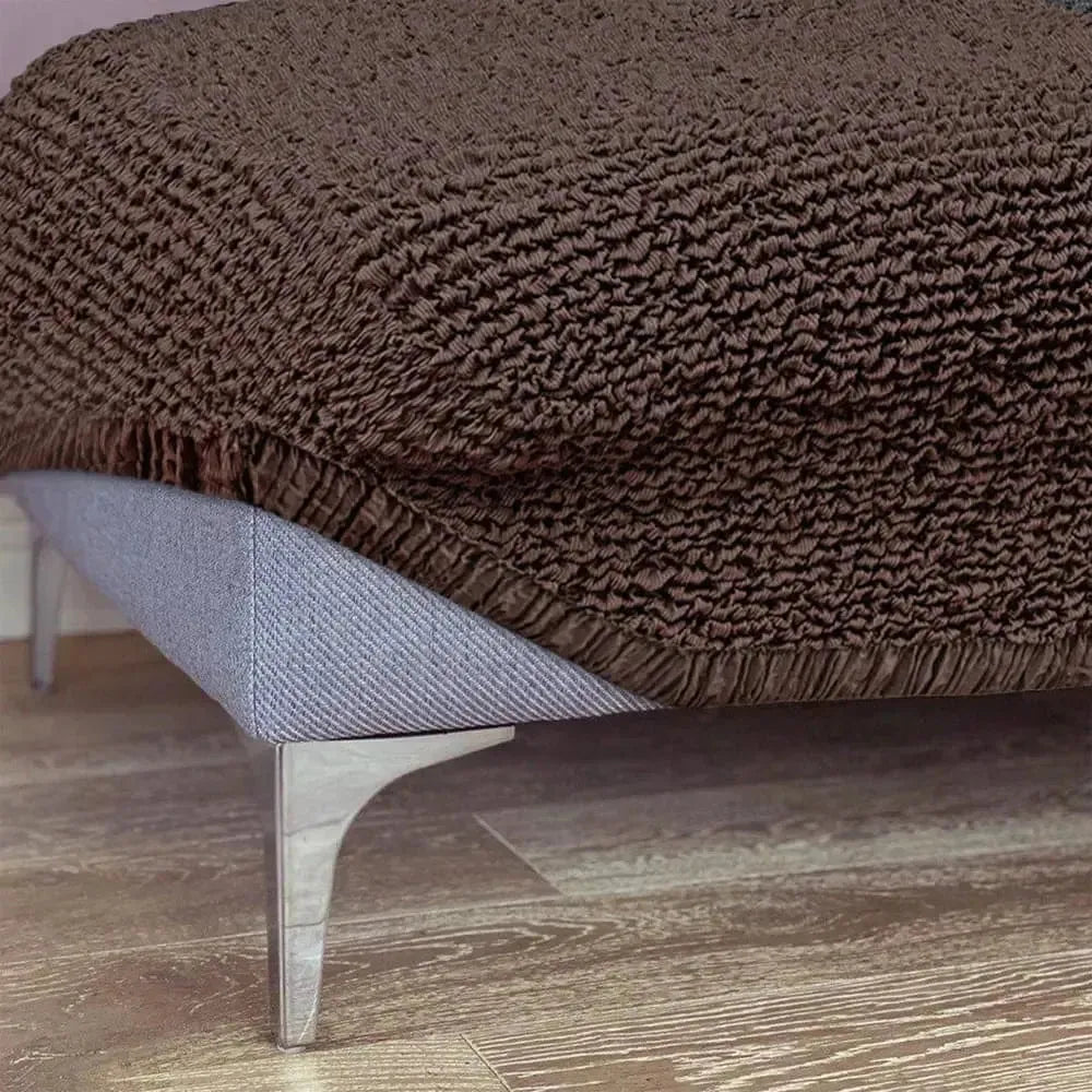 Brown Ottoman Slipcover (Medium), Mille Righe Collection