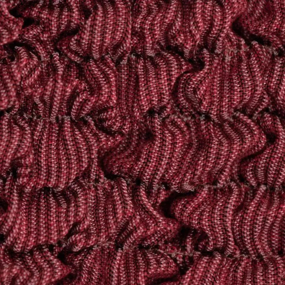 Burgundy Chaise Lounge Slipcover, Mille Righe Collection