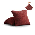 Vittoria Burgundy Pillow Slipcovers 2 Pcs Set (18x18 in),  Microfibra Printed Collection