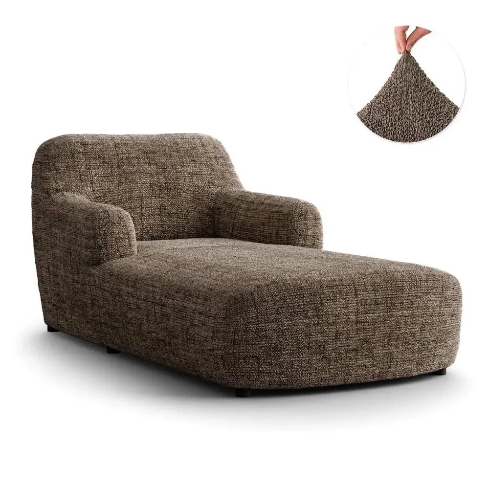 Vittoria Brown Chaise Lounge Slipcover, Microfibra Printed Collection