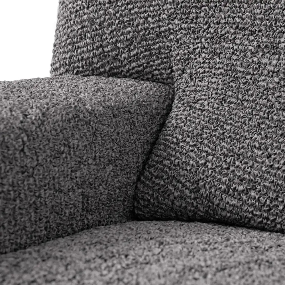 Vittoria Grey Chaise Lounge Slipcover, Microfibra Printed Collection