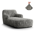 Universo Grey Chaise Lounge Slipcover, Microfibra Printed Collection