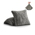 Universo Grey Pillow Slipcovers 2 Pcs Set (18x18 in),  Microfibra Printed Collection