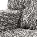Universo Grey Chaise Lounge Slipcover, Microfibra Printed Collection