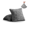 Graffio Grey Pillow Slipcovers 2 Pcs Set (18x18 in),  Microfibra Printed Collection