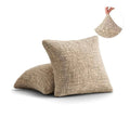 Graffio Tan Pillow Slipcovers 2 Pcs Set (18x18 in),  Microfibra Printed Collection