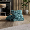 Teal Pillow Slipcovers 2 Pcs Set (18x18 in), Fuco Velvet Collection
