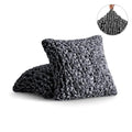 Grey Pillow Slipcovers 2 Pcs Set (18x18 in), Fuco Velvet Collection