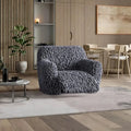 Grey Reclining Armchair Slipcover, Fuco Velvet Collection