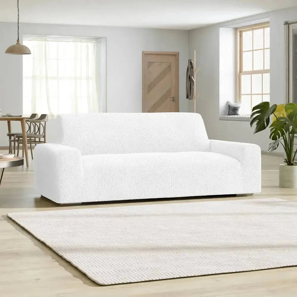 White Sofa 3 Seater Slipcover, Velvet Collection