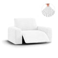 White Reclining Armchair Slipcover, Velvet Collection