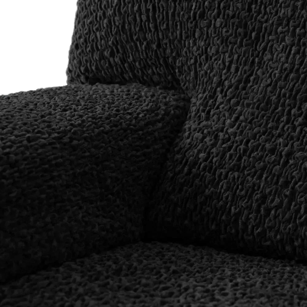 Black 2 Seater Recliner Slipcover, Velvet Collection