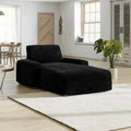 Black Chaise Lounge Slipcover, Velvet Collection