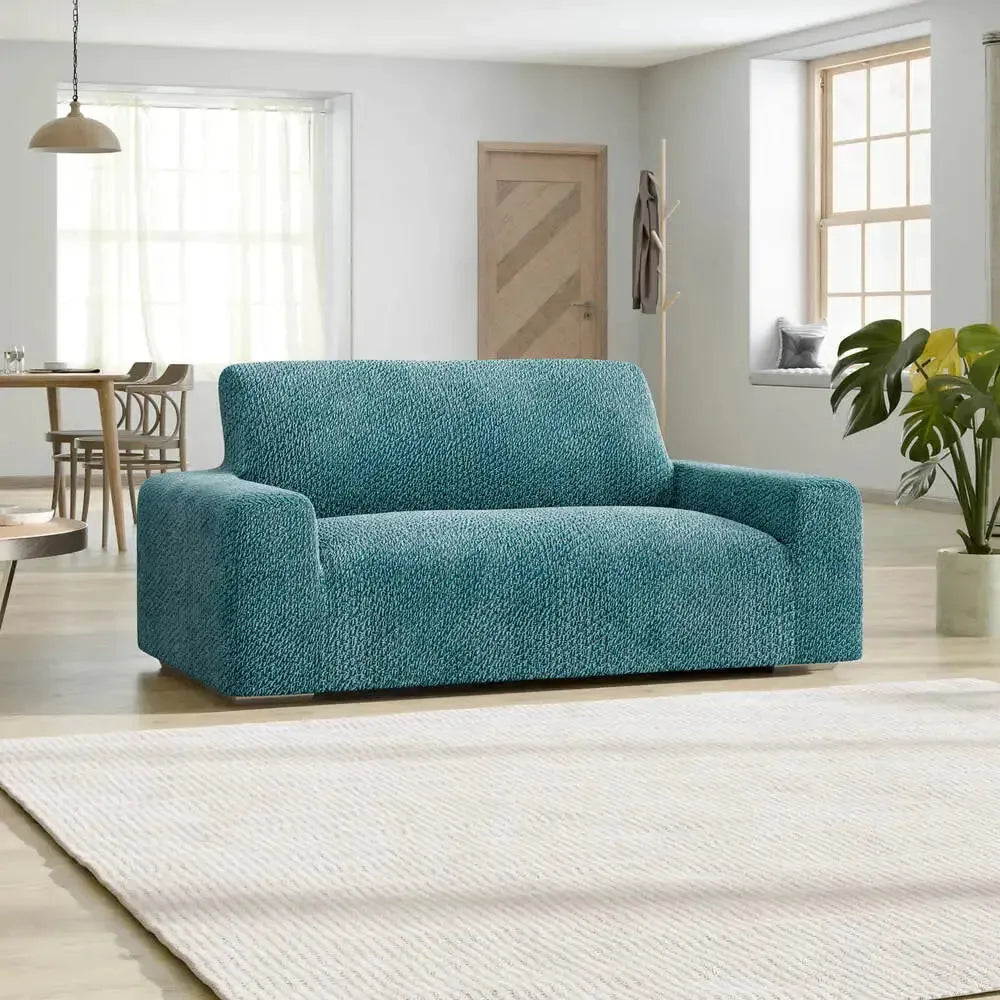 Teal Loveseat 2 Seater Slipcover, Velvet Collection