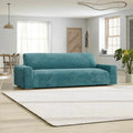 Teal Sofa 4 Seater Slipcover, Velvet Collection
