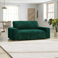 Emerald Green Loveseat 2 Seater Slipcover, Velvet Collection