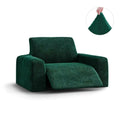 Emerald Green Reclining Armchair Slipcover, Velvet Collection