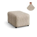 Beige Vento Ottoman Slipcover (Medium), Jacquard 3D Collection