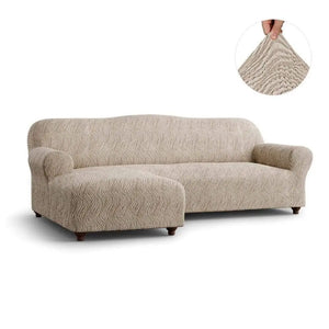 L-Shaped Sofa Slipcover (Left Chaise), Jacquard 3D Collection