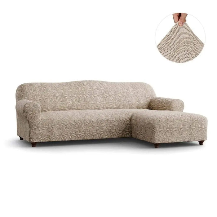 L-Shaped Sofa Slipcover (Right Chaise), Jacquard 3D Collection