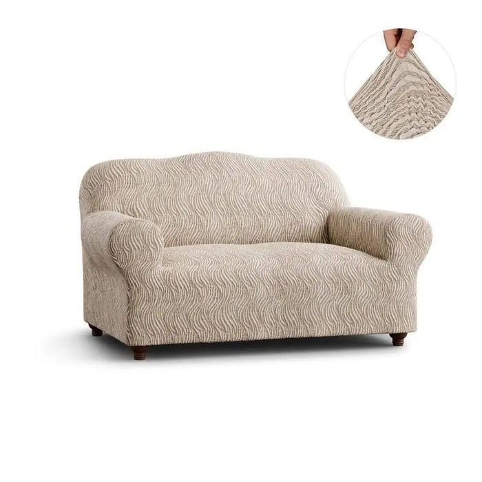 Loveseat 2 Seater Slipcover, Jacquard 3D Collection