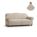 Beige Vento Sofa 3 Seater Slipcover, Jacquard 3D Collection