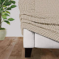 Beige Vento Sofa 4 Seater Slipcover, Jacquard 3D Collection