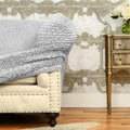 Light Grey Loveseat 2 Seater Slipcover, Microfibra Collection