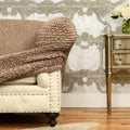 Tan Sofa 3 Seater Slipcover, Microfibra Collection