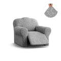 Grey Arabesco Reclining Armchair Slipcover, Jacquard 3D Collection