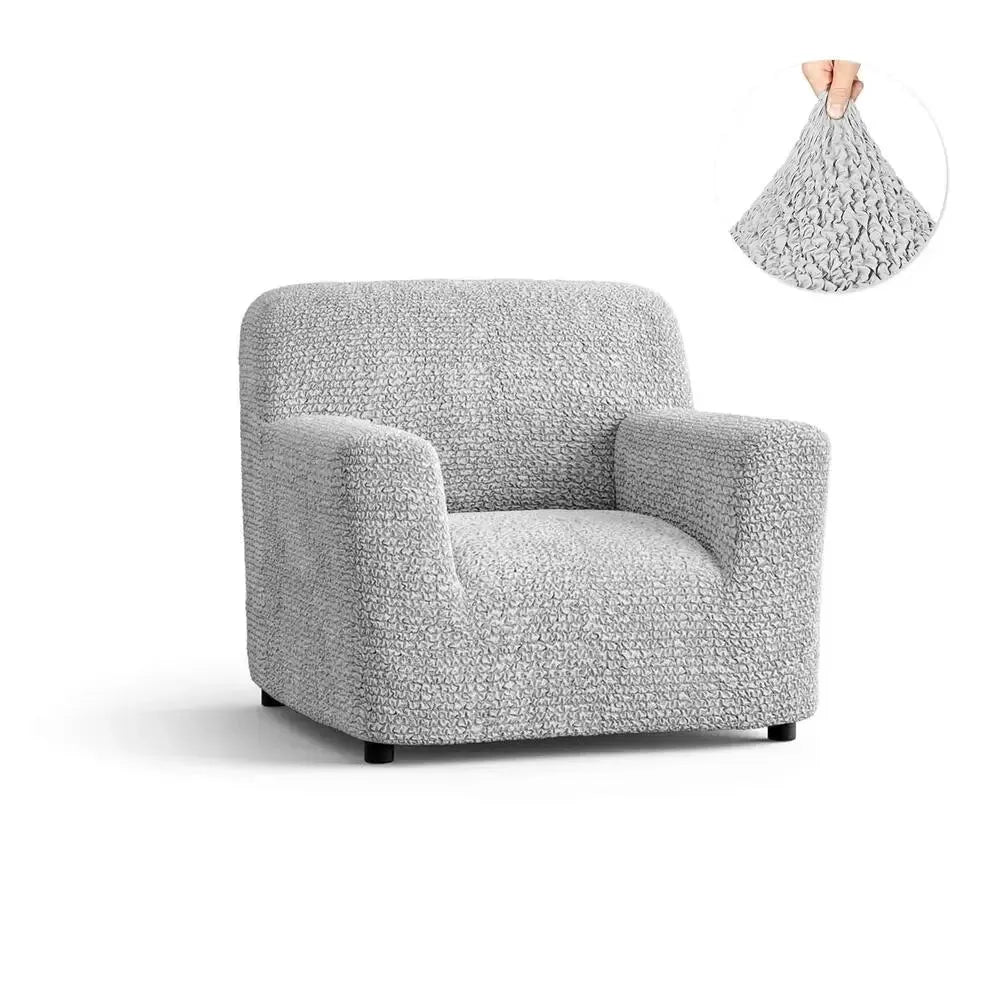 Light Grey Armchair Slipcover, Microfibra Collection