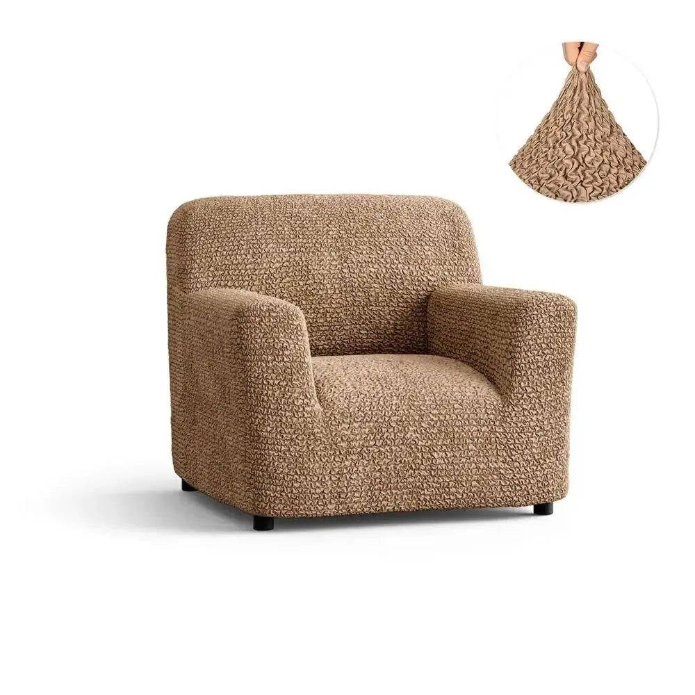 Tan Armchair Slipcover, Microfibra Collection