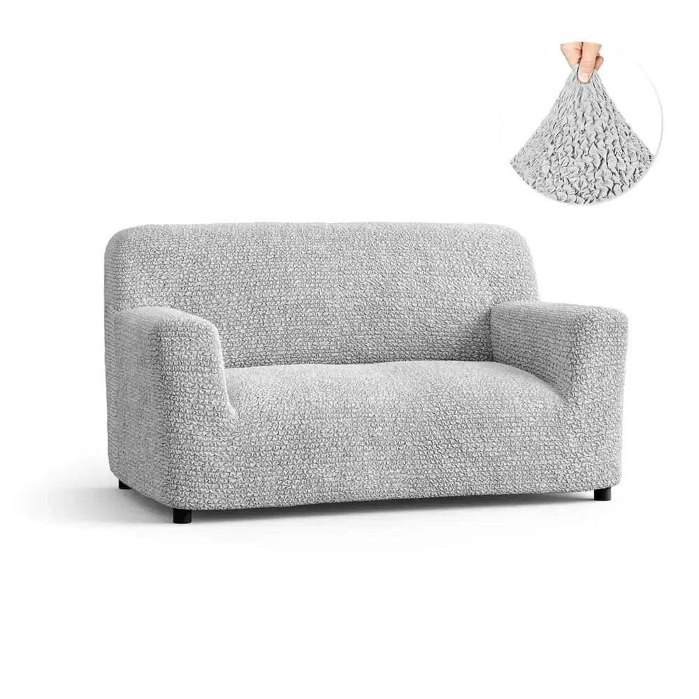 Light Grey Loveseat 2 Seater Slipcover, Microfibra Collection