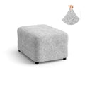 Light Grey Ottoman Slipcover (Medium), Microfibra Collection