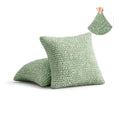 Sage Green Pillow Slipcovers 2 Pcs Set (18x18 in),  Microfibra Collection