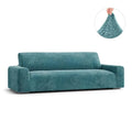 Teal Sofa 4 Seater Slipcover, Velvet Collection